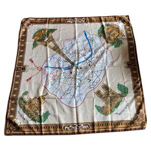 Paris Metro Head Scarf France Souvenir Museum Gift Shop Roger Lahmy Metropolitan